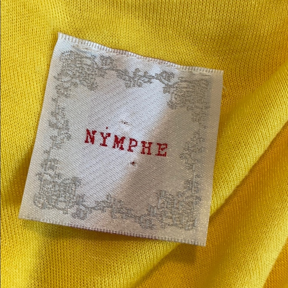 NYMPHE Yellow Stretchy Racerback Maxi Dress Size Large - Picture 7 of 8